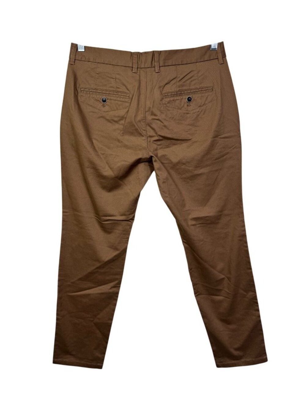 Perk Clothing Mens Slim Fit Stretch Chino Pants 32x30 Brown Cotton Blend Preppy